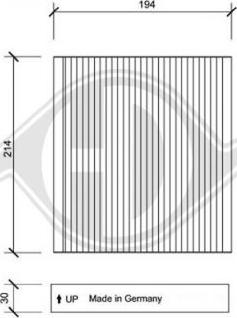 Diederichs DCI0143 - Filtrs, Salona telpas gaiss ps1.lv