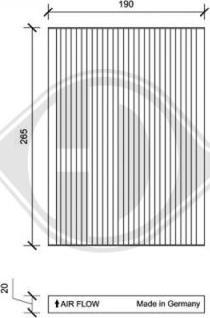 Diederichs DCI0153 - Filtrs, Salona telpas gaiss ps1.lv