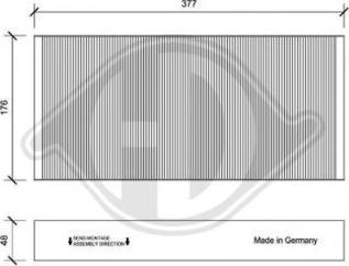 Diederichs DCI0152 - Filtrs, Salona telpas gaiss ps1.lv