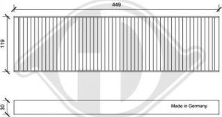 Diederichs DCI0165 - Filtrs, Salona telpas gaiss ps1.lv