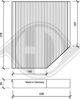 Diederichs DCI0163 - Filtrs, Salona telpas gaiss ps1.lv