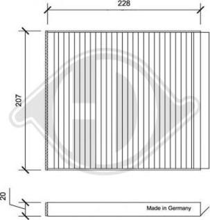 Diederichs DCI0167 - Filtrs, Salona telpas gaiss ps1.lv