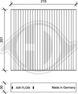 Diederichs DCI0109 - Filtrs, Salona telpas gaiss ps1.lv