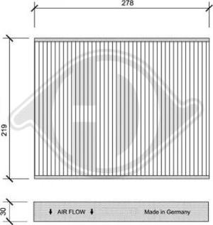 Diederichs DCI0104 - Filtrs, Salona telpas gaiss ps1.lv