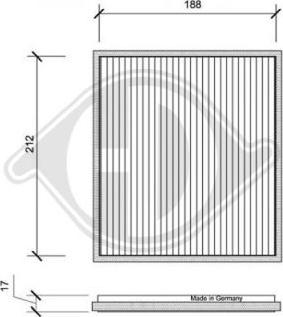 Diederichs DCI0100 - Filtrs, Salona telpas gaiss ps1.lv