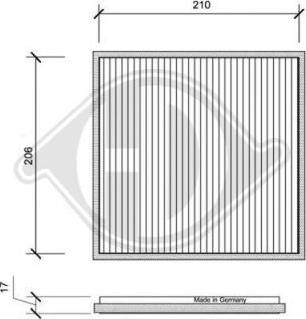 Diederichs DCI0101 - Filtrs, Salona telpas gaiss ps1.lv