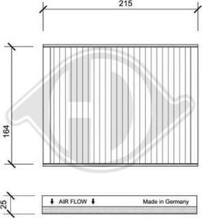 Diederichs DCI0107 - Filtrs, Salona telpas gaiss ps1.lv