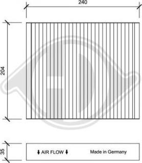 Diederichs DCI0187 - Filtrs, Salona telpas gaiss ps1.lv