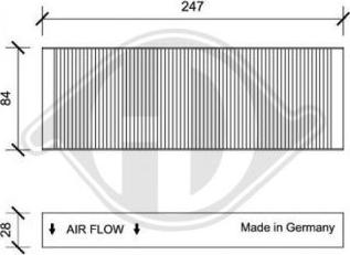 Diederichs DCI0130 - Filtrs, Salona telpas gaiss ps1.lv