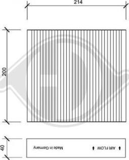 Diederichs DCI0137 - Filtrs, Salona telpas gaiss ps1.lv