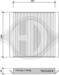 Diederichs DCI0121 - Filtrs, Salona telpas gaiss ps1.lv