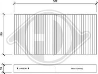 Diederichs DCI0128 - Filtrs, Salona telpas gaiss ps1.lv