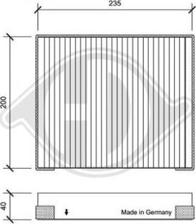 Diederichs DCI0179 - Filtrs, Salona telpas gaiss ps1.lv