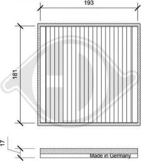 Diederichs DCI0175 - Filtrs, Salona telpas gaiss ps1.lv