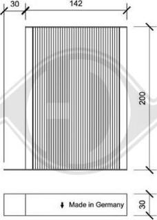 Diederichs DCI0176 - Filtrs, Salona telpas gaiss ps1.lv