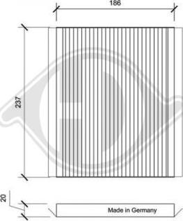 Diederichs DCI0171 - Filtrs, Salona telpas gaiss ps1.lv