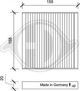 Diederichs DCI0173 - Filtrs, Salona telpas gaiss ps1.lv