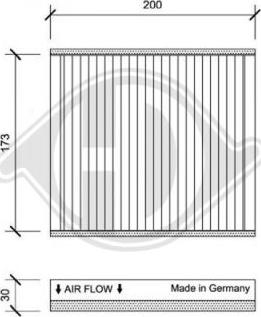 Diederichs DCI0177 - Filtrs, Salona telpas gaiss ps1.lv