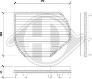 Diederichs DCI0800 - Filtrs, Salona telpas gaiss ps1.lv