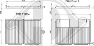 Diederichs DCI0803S - Filtrs, Salona telpas gaiss ps1.lv