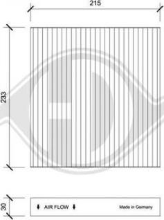 Diederichs DCI0244 - Filtrs, Salona telpas gaiss ps1.lv