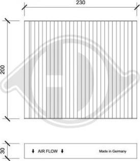 Diederichs DCI0246 - Filtrs, Salona telpas gaiss ps1.lv