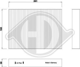 Diederichs DCI0268 - Filtrs, Salona telpas gaiss ps1.lv