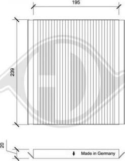 Diederichs DCI0204 - Filtrs, Salona telpas gaiss ps1.lv