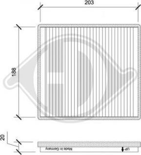 Diederichs DCI0200 - Filtrs, Salona telpas gaiss ps1.lv