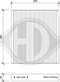 Diederichs DCI0219 - Filtrs, Salona telpas gaiss ps1.lv