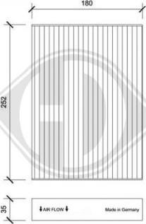 Diederichs DCI0234 - Filtrs, Salona telpas gaiss ps1.lv