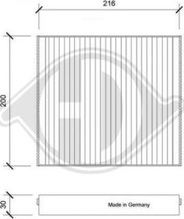 Diederichs DCI0230 - Filtrs, Salona telpas gaiss ps1.lv