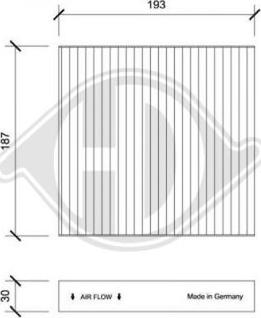 Diederichs DCI0238 - Filtrs, Salona telpas gaiss ps1.lv