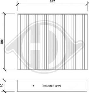 Diederichs DCI0226 - Filtrs, Salona telpas gaiss ps1.lv