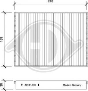 Diederichs DCI0228 - Filtrs, Salona telpas gaiss ps1.lv