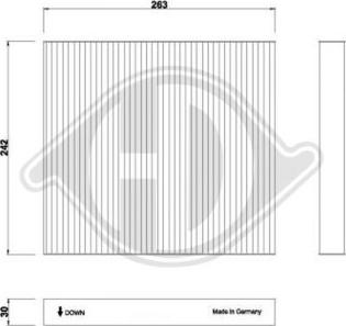 Diederichs DCI0274 - Filtrs, Salona telpas gaiss ps1.lv