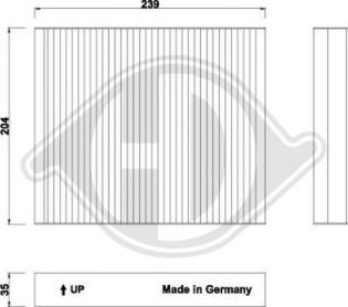 Diederichs DCI0271 - Filtrs, Salona telpas gaiss ps1.lv