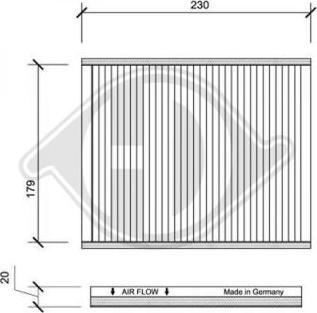 Diederichs DCI1090 - Filtrs, Salona telpas gaiss ps1.lv