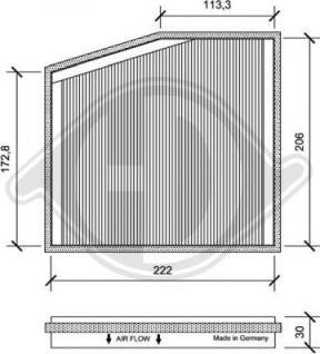 Diederichs DCI1091-1 - Filtrs, Salona telpas gaiss ps1.lv