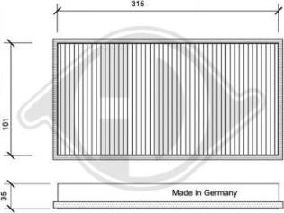 Diederichs DCI1049 - Filtrs, Salona telpas gaiss ps1.lv