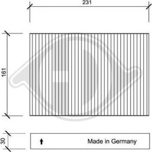 Diederichs DCI1043 - Filtrs, Salona telpas gaiss ps1.lv