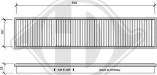 Diederichs DCI1058 - Filtrs, Salona telpas gaiss ps1.lv