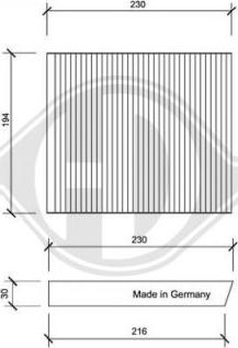 Diederichs DCI1069 - Filtrs, Salona telpas gaiss ps1.lv