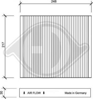 Diederichs DCI1063 - Filtrs, Salona telpas gaiss ps1.lv