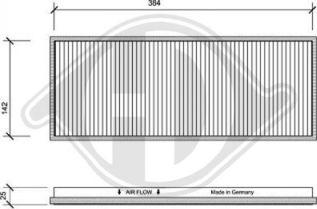 Diederichs DCI1009 - Filtrs, Salona telpas gaiss ps1.lv