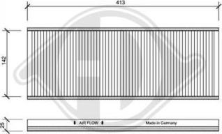 Diederichs DCI1004 - Filtrs, Salona telpas gaiss ps1.lv