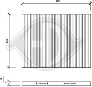 Diederichs DCI1003 - Filtrs, Salona telpas gaiss ps1.lv