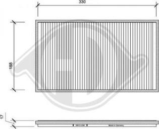 Diederichs DCI1002 - Filtrs, Salona telpas gaiss ps1.lv