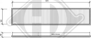 Diederichs DCI1007 - Filtrs, Salona telpas gaiss ps1.lv