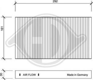 Diederichs DCI1015 - Filtrs, Salona telpas gaiss ps1.lv